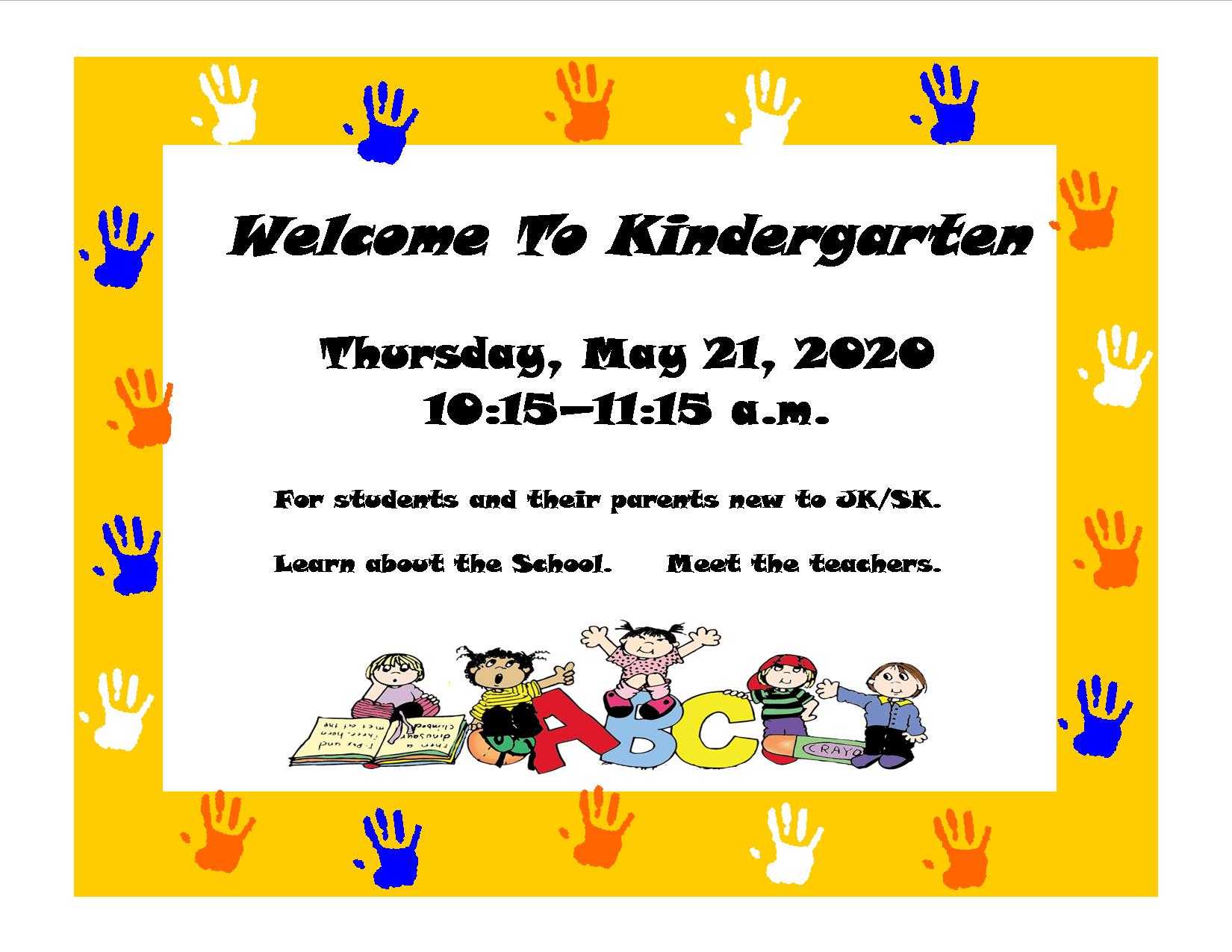 Welcome to Kindergarten Invite